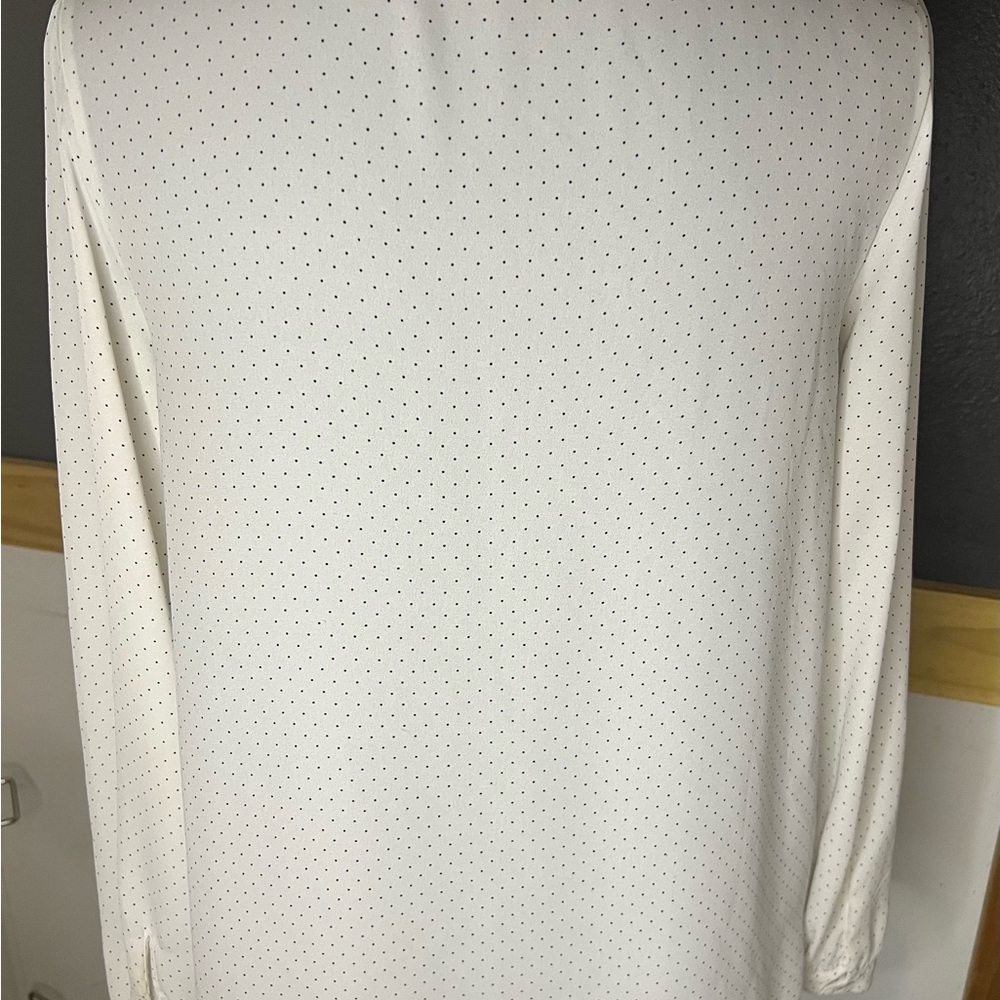 Loft black and white polkadot blouse size medium - Picture 3 of 4